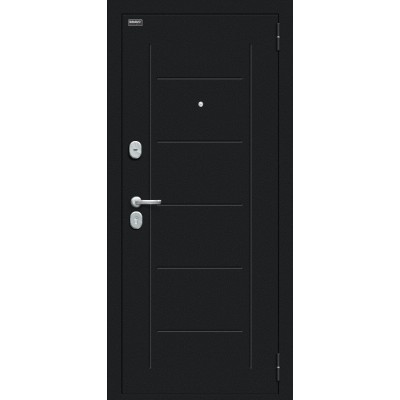 Дверь входная BRAVO Граффити-5  Букле черное / Snow Art