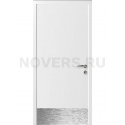 Дверь пластиковая Капель (Kapelli Classic) белый с отбойной пластиной