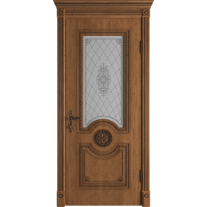 Владимирская дверь ВФД Classic Art Greta Honey Classic с патиной стекло сатин. белое