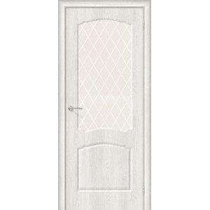 Межкомнатная дверь BRAVO Альфа 2 Casablanca со стеклом White Сrystal